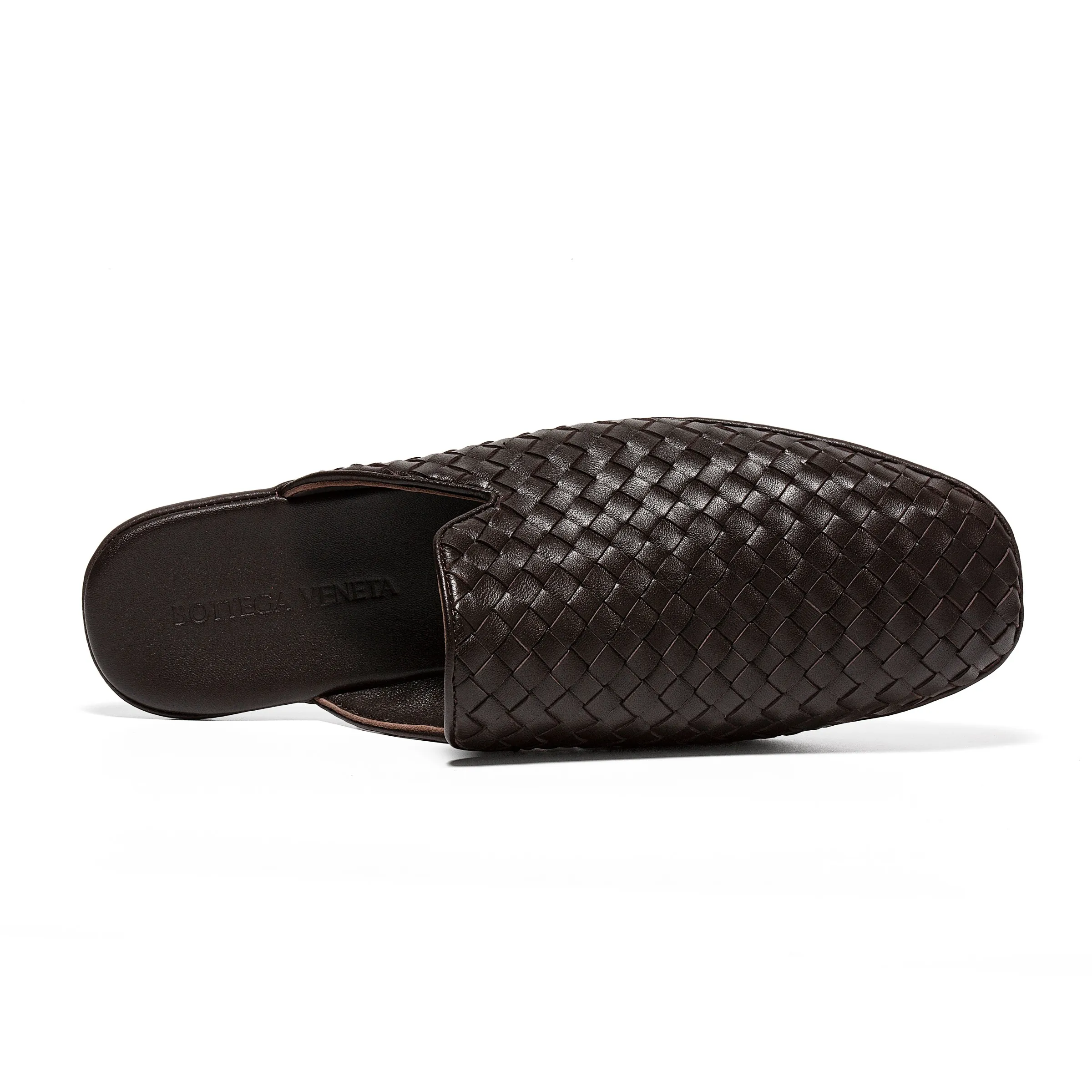 [BV] Top P: 720💰Size for couples: Female 35-39 Male 39--44 (Female 40. Male 38.45.46.47 customization is not returnable) [Note‼ ️] Add 💰 to size 46, add 💰 to size 47. Bottega Veneta's 2025 autumn counter synchronized genuine leather outsole classic woven half-drag couple model Bottega Veneta square toe flat shoes, imported mixed sheepskin, imported sheep! Leather outsole! [Rose][Rose]! Purely hand-woven and operated, the original board is reproduced one-to-one! quality assurance!